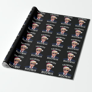 Skibidi Rizzmas maken kerst weer geweldig Kerstmis Cadeaupapier