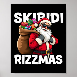 Skibidi Rizzmas Santa's Got Game Vrolijk Rizzmas Y Poster