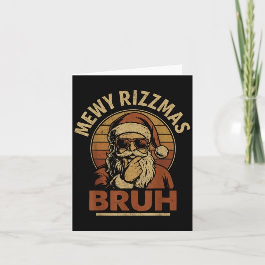 Skibidi Rizzmas Shirt Voor Mannen, Rizzler Santa M Kaart (Voorkant)