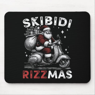Skibidi Rizzmas Vintage Vrolijk Kerstfeest Santa S Muismat