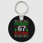 Skibidi Six Seven Rizzmas Funny Meme 67 Ugly Chris Sleutelhanger (Voorkant)