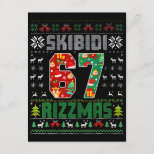 Skibidi Six Seven Rizzmas Grappige Kerst 2025 Meme Feestdagenkaart