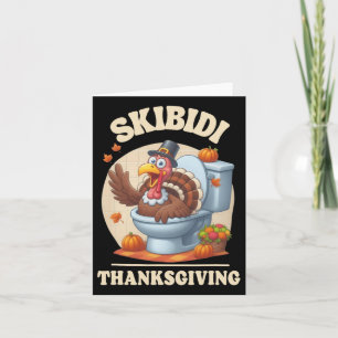 Skibidi Thanksgiving Funny Meme Skibidi Toilet Tur Kaart