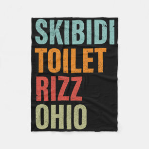 Skibidi Toilet Rizz Ohio Fleece Deken