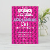 Skibidi Toilet rose Anniversaire Invitation (Debout devant)