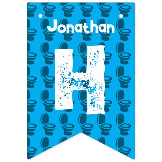 Skibidi Toilet Verjaardag Feest Bunting Vlag Banne Vlaggetjes (Tweede vlag)