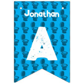 Skibidi Toilet Verjaardag Feest Bunting Vlag Banne Vlaggetjes (Derde vlag)