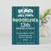 Skibidi Toilet Vert Anniversaire Fête Invitation (Debout devant)