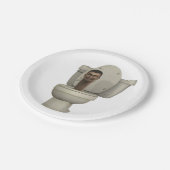Skibidi toiletpapier partij bord wegwerp (Gekanteld)