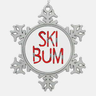 Skibumski's Tin Sneeuwvlok Ornament