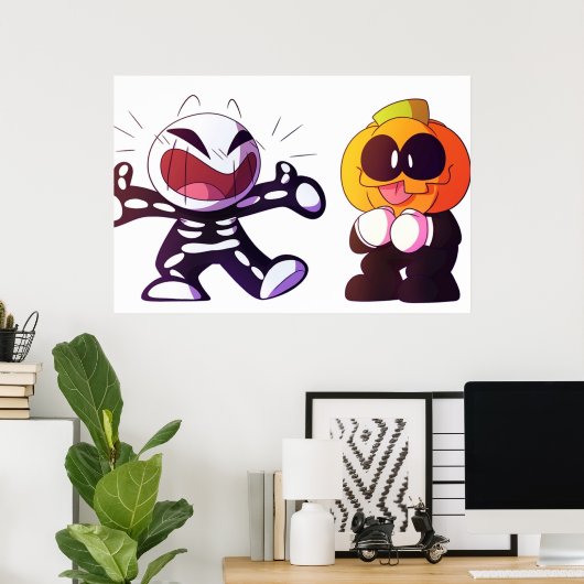 Skid en Pomp schattig Poster (Thuiskantoor)