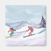 skidag | Waterverf Winterberg Magneet (Voorkant)