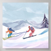 skidag | Waterverf Winterberg Poster (Voorkant)