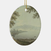 Skiddaw en Derwent Water (pen en inkt met overgewi Keramisch Ornament (Rechts)