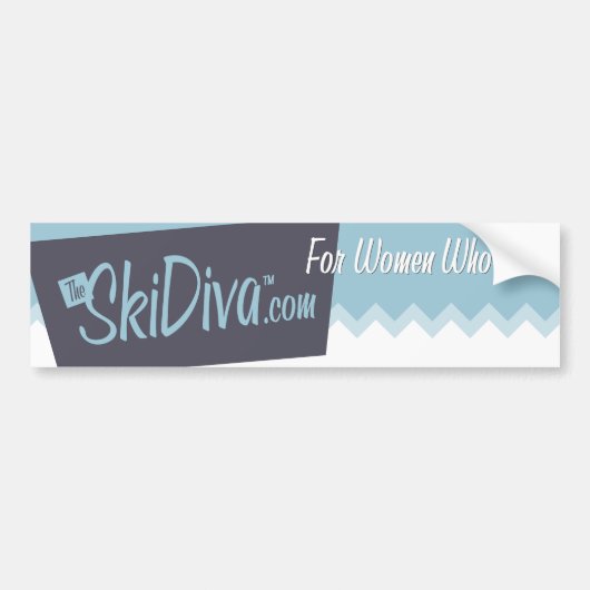 SkiDiva Bumpersticker (Voorkant)