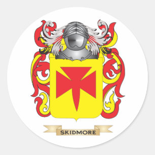 Skidmore Coat of Arms (familiekust) Ronde Sticker