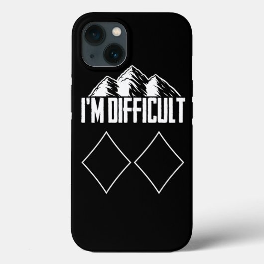 Skiembaan IM Moeilijke skiër Wintersport Case-Mate iPhone Case (Achterkant)