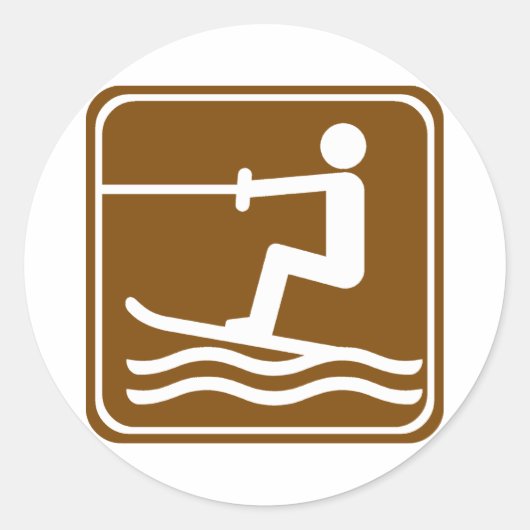 Skiemmarkering voor water ronde sticker (Voorkant)