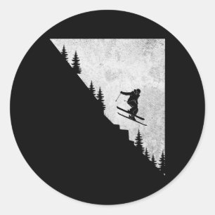 Skiën Aanhanger Freestyle Extreme Winter Sp Ronde Sticker