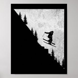 Skiën Aanhanger Freestyle Extreme Wintersport Poster