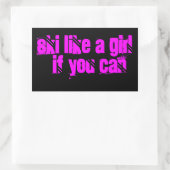 Skiën als een meisje sticker (Tas)