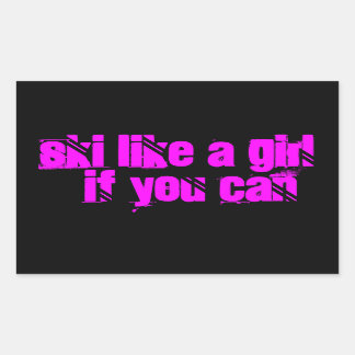 Skiën als een meisje sticker