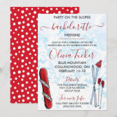 Skiën Bachelorette Party, Meisjes Weekend, Kaart (Voorkant / Achterkant)