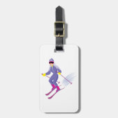 Skiën Bagage Labels (Voorkant verticaal)