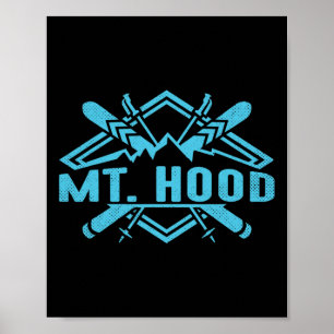 Skiën Bergen Skiër Downhill Ski Resort Mt. Hoo Poster