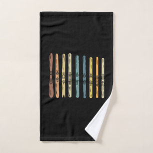 Skiën - Collectie van skistokken Handdoek