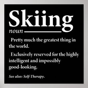 Skiën Definitie Funny Ski Sport Lover Poster