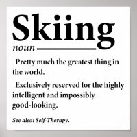 Skiën Definitie Grappige Ski Sport Lover Skiërs