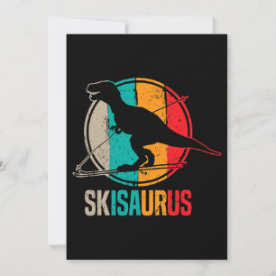 Skiën Dino Skisaurus Skiër Dino Skiën Dinosa Kaart