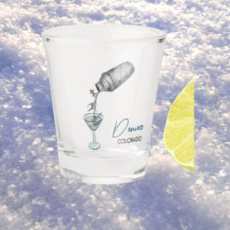 skien en martini's shot glas