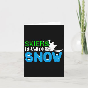 Skiën en snowboarden bidden voor sneeuwskiërs cade kaart