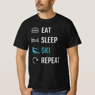 Skiën - Eten Slapen Skiën Herhalen T-shirt