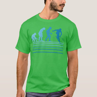Skiën Evolutie Skiloper Wintersport vriend vriend T-shirt