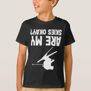 Skiën Grappig Ondersteboven Winter Sport Skiër T-shirt