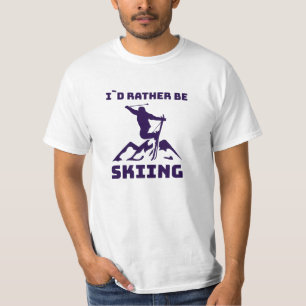 Skiën - Ik zou liever grappig skiën T-shirt