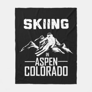 Skiën in Aspen, Colorado Fleece Deken