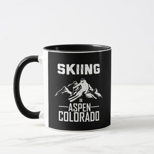 Skiën in Aspen, Colorado Mok (Links)