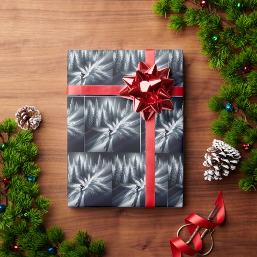 Skiën in het maanlicht cadeaupapier (Feestdagen Geschenken)