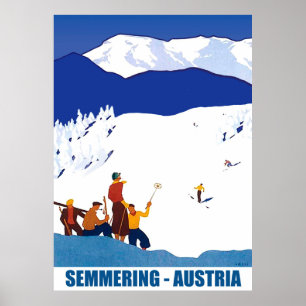 Skiën in Semmering, Oostenrijk Poster