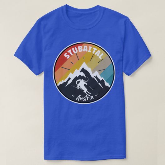 Skiën in Stubaital Austria 1 T-shirt (Design voorkant)
