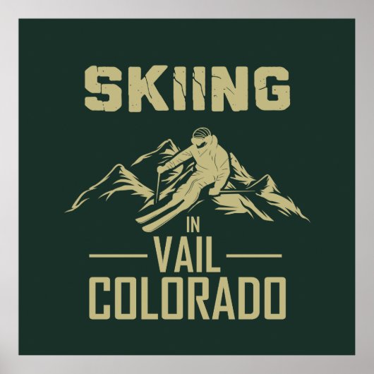 Skiën in Vail Colorado Poster (Voorkant)