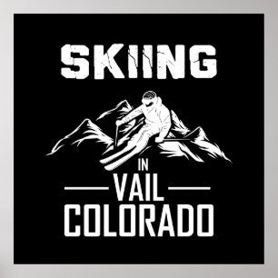 Skiën in Vail Colorado Poster