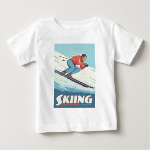 Skiën is geloven retro print