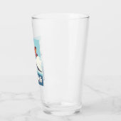 Skiën is geloven retro print glas (Links)