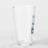 Skiën is geloven retro print glas (Rechts)