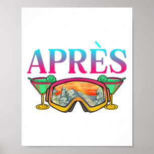 Skiën jaren 90 jaren 80 Skiën Outfit Après Retro S Poster